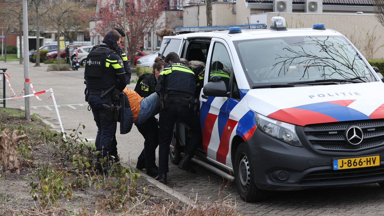 Straat in Den Hoorn vol politiewagens voor verwarde man